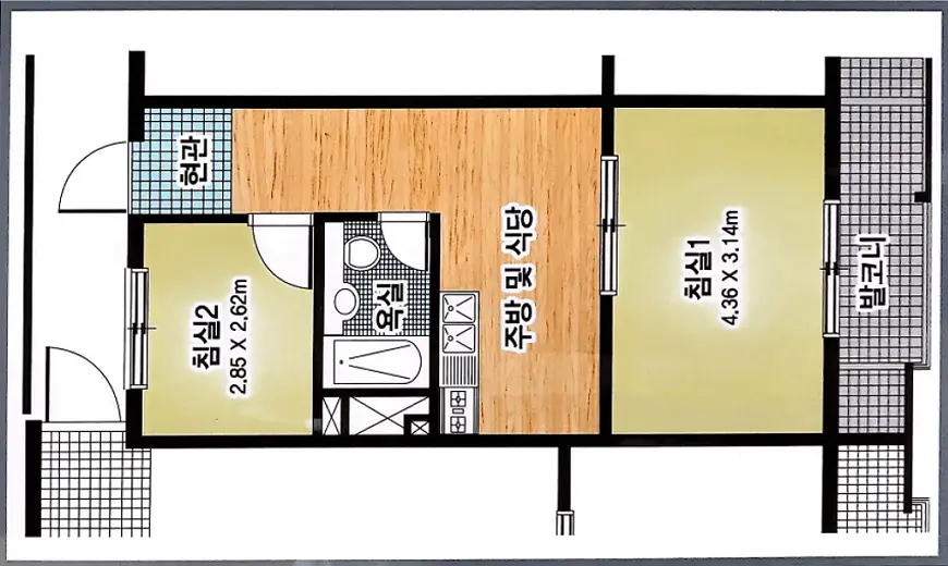 서울등촌6 50년공공임대주택 평면도